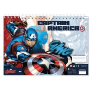 Μπλοκ ζωγραφικής Α4 40φ Captain America