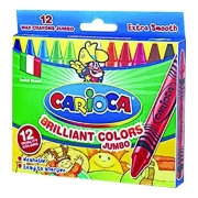 Carioca Brilliant Colors Jumbo Σετ Κηρομπογιές 12 Χρώματα