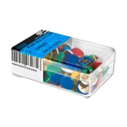 E&D Πινέζες Διάφορα Χρώματα σε Πλαστικό Κουτί 100τμχ