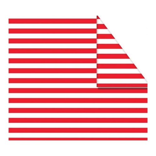 Χαρτόνι Ριγέ 50x70 Διπλής Όψης 250gr Κόκκινο/Άσπρο