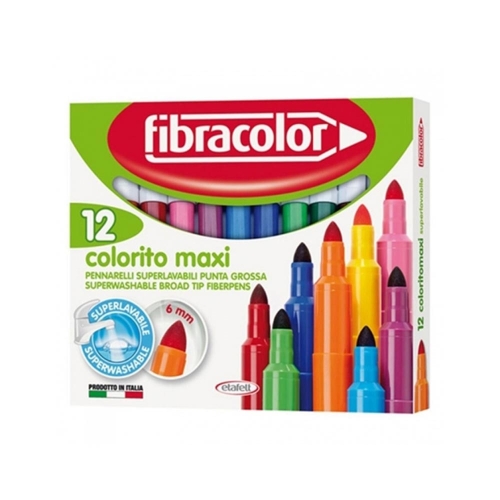 Fibracolor Μαρκαδόροι Colorito Maxi 12 Χρώματα