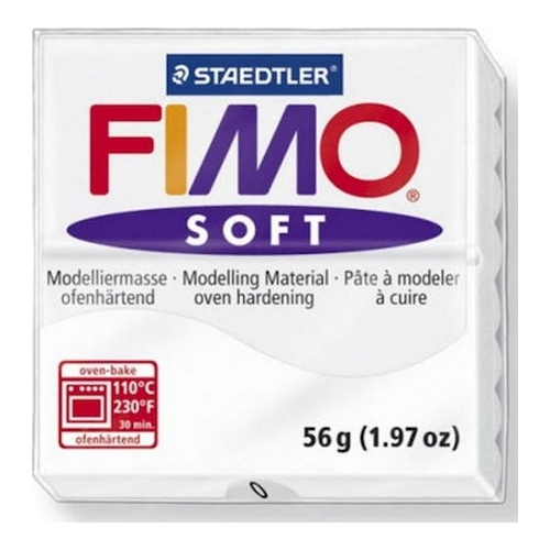 Staedtler Fimo Πηλός soft 0 white 56g