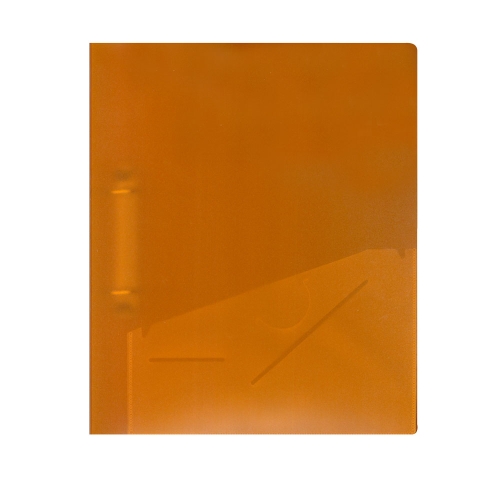 Typotrust Ντοσιέ P.P. Α4 με 2 D κρίκους ράχη 3cm Διάφανο Πορτοκαλί