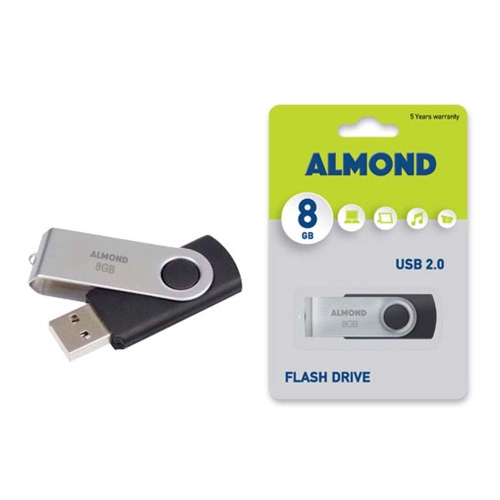 Almond Usb 8 GB Μαύρο